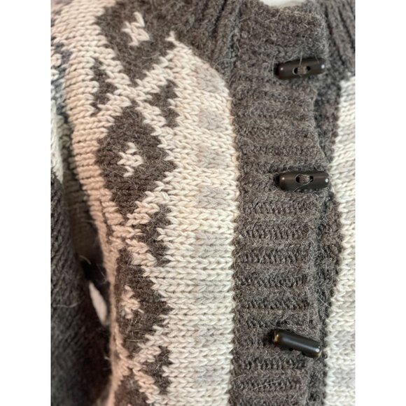 Elsamanda Wool Blend Cardigan Sweater With Toggle Closure Sz M Made in Italy - Picture 15 of 16